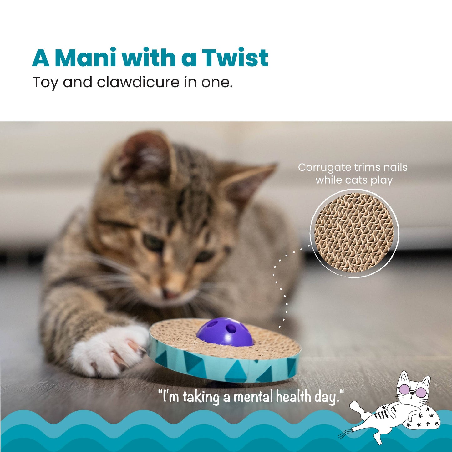 Catstages Cat Spin and Scratch Toys (2 pack)