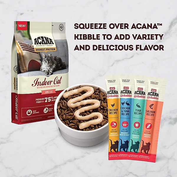 ACANA Lickables Cat Treats Variety Pack, 4 oz., Count of 8