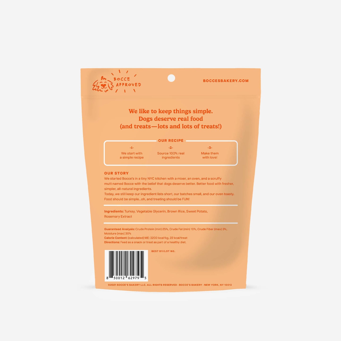 Bocce's Bakery Grazers Turkey & Sweet Potato Jerky Sticks