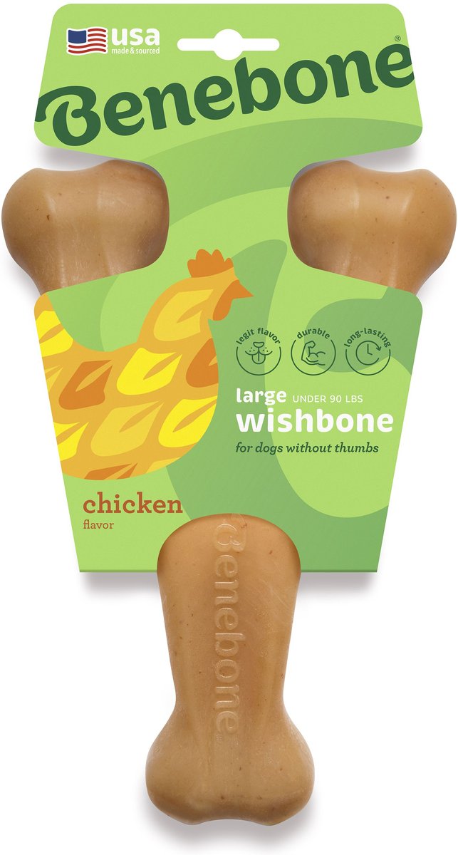 Benebone Dog Wishbone Chicken Flavor Chew Toy