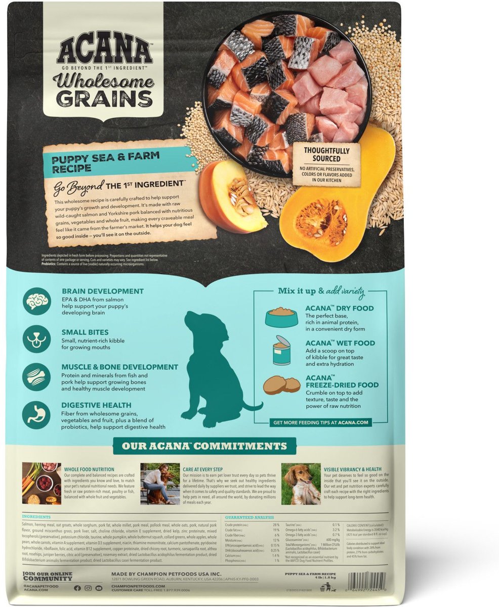 ACANA Wholesome Grains Puppy Sea & Farm Dry Dog Food