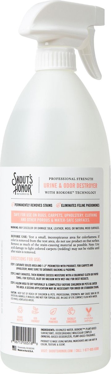 Skout's Honor Cat Urine and Odor Destroyer, 35 fl. oz.