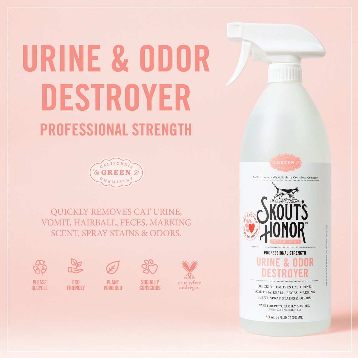 Skout's Honor Cat Urine and Odor Destroyer, 35 fl. oz.