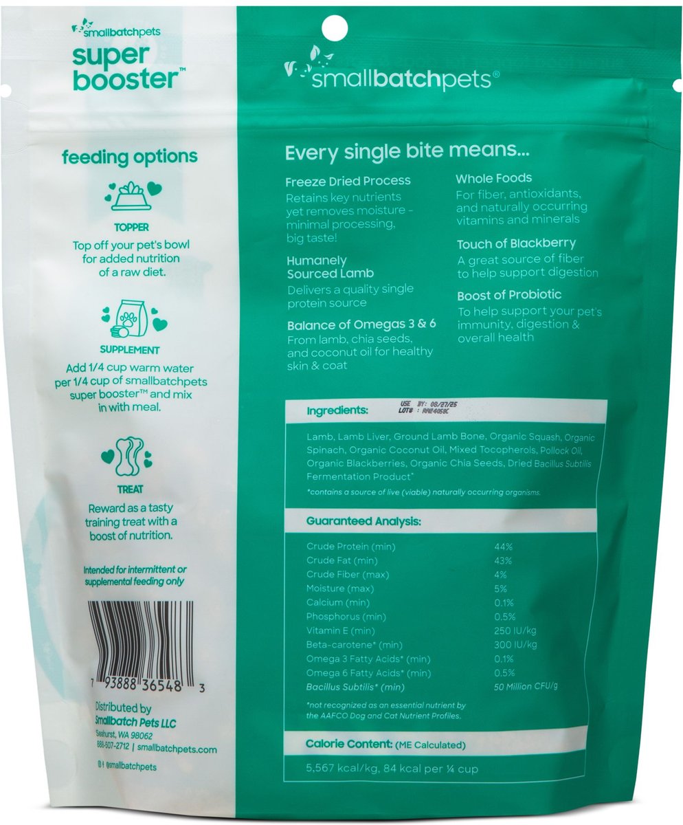 Smallbatch Freeze Dried Lamb Super Booster Bites for Dog and Cats