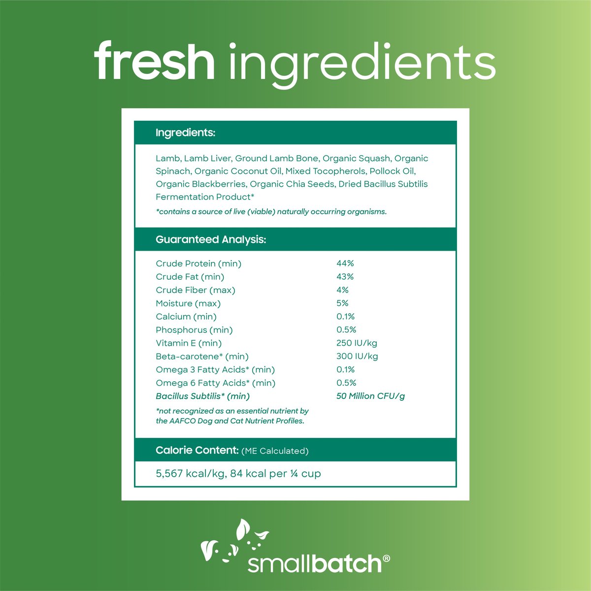Smallbatch Freeze Dried Lamb Super Booster Bites for Dog and Cats