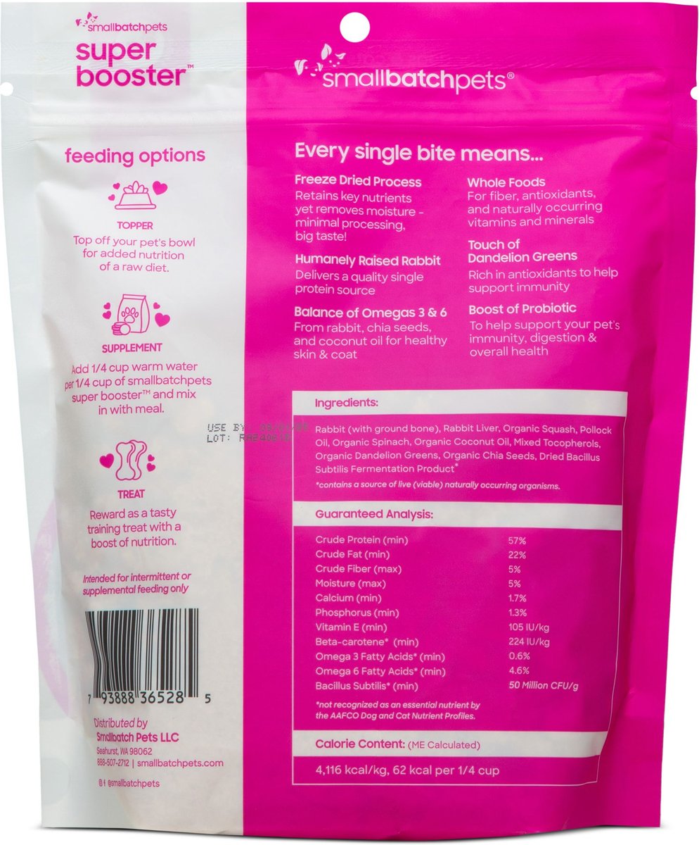 Smallbatch Freeze Dried Rabbit Super Booster Bites for Dog and Cats