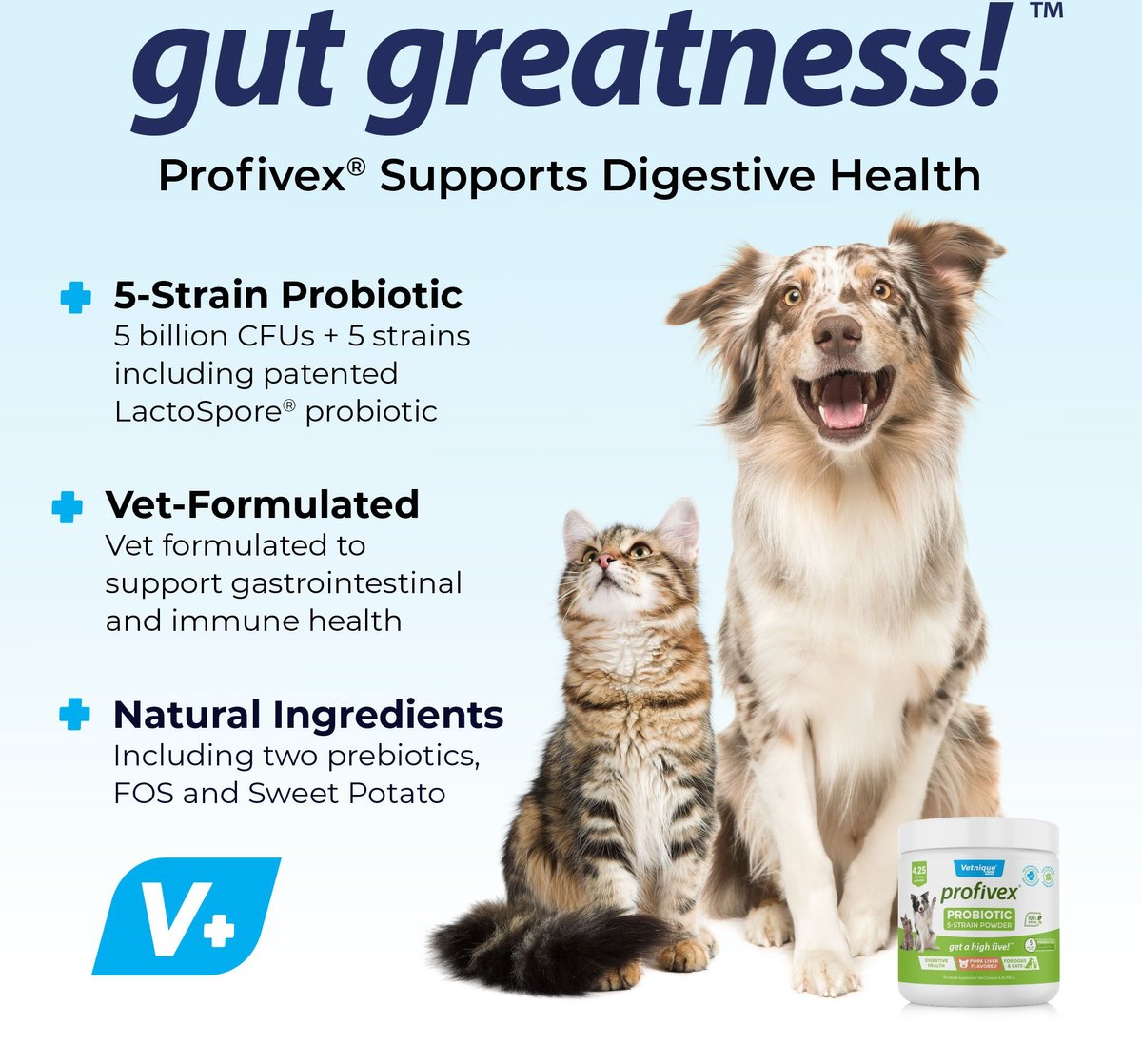 Vetnique Labs Profivex Pork Liver Flavored Powder Supplement for Dogs and Cats