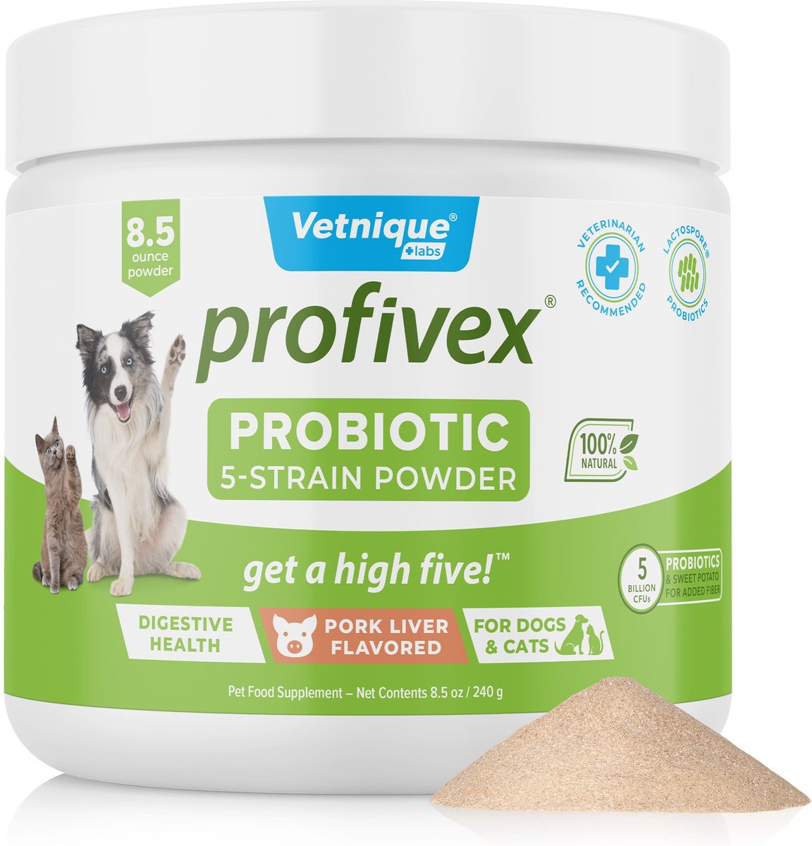 Vetnique Labs Profivex Pork Liver Flavored Powder Supplement for Dogs and Cats