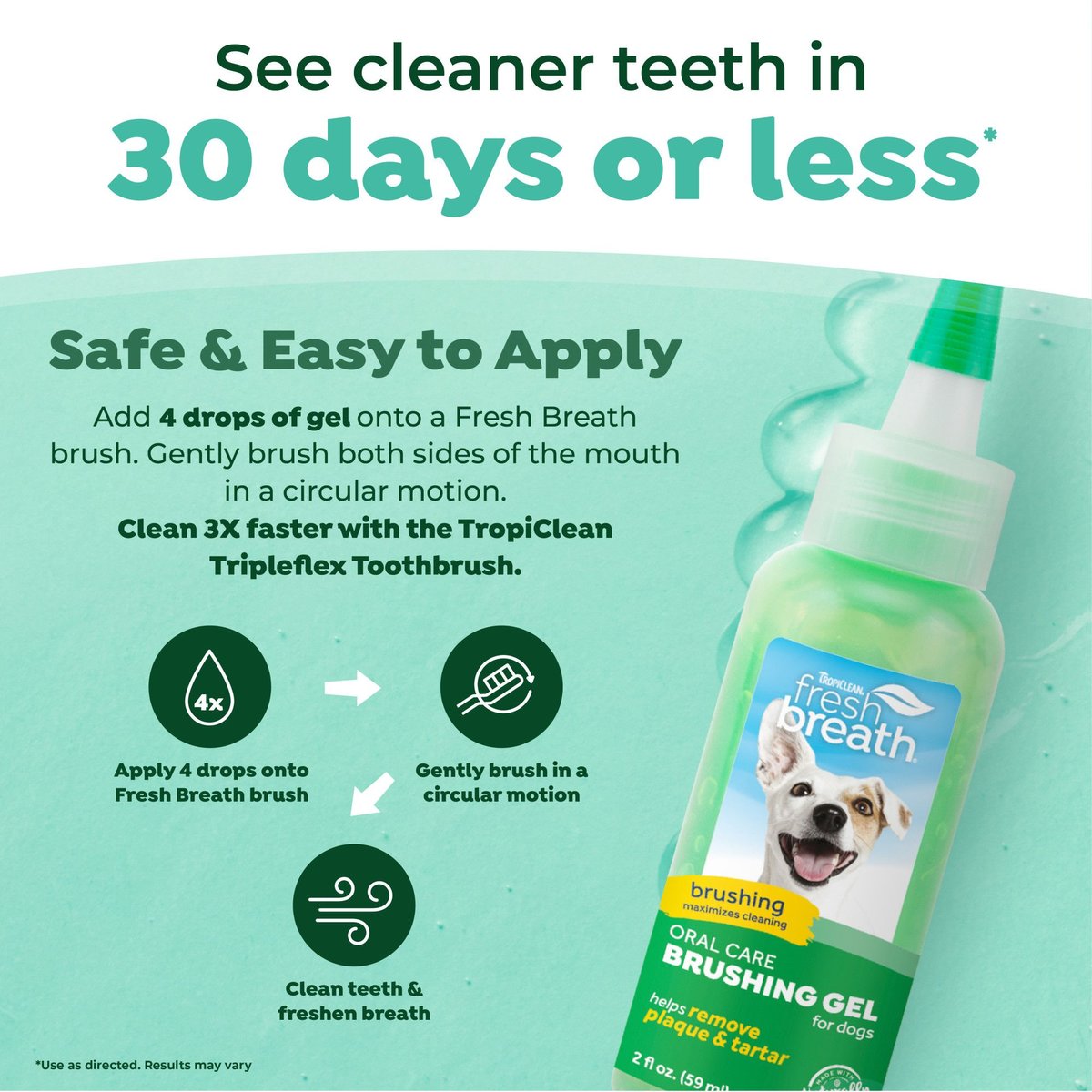 TropiClean Fresh Breath Brushing Dog Dental Gel