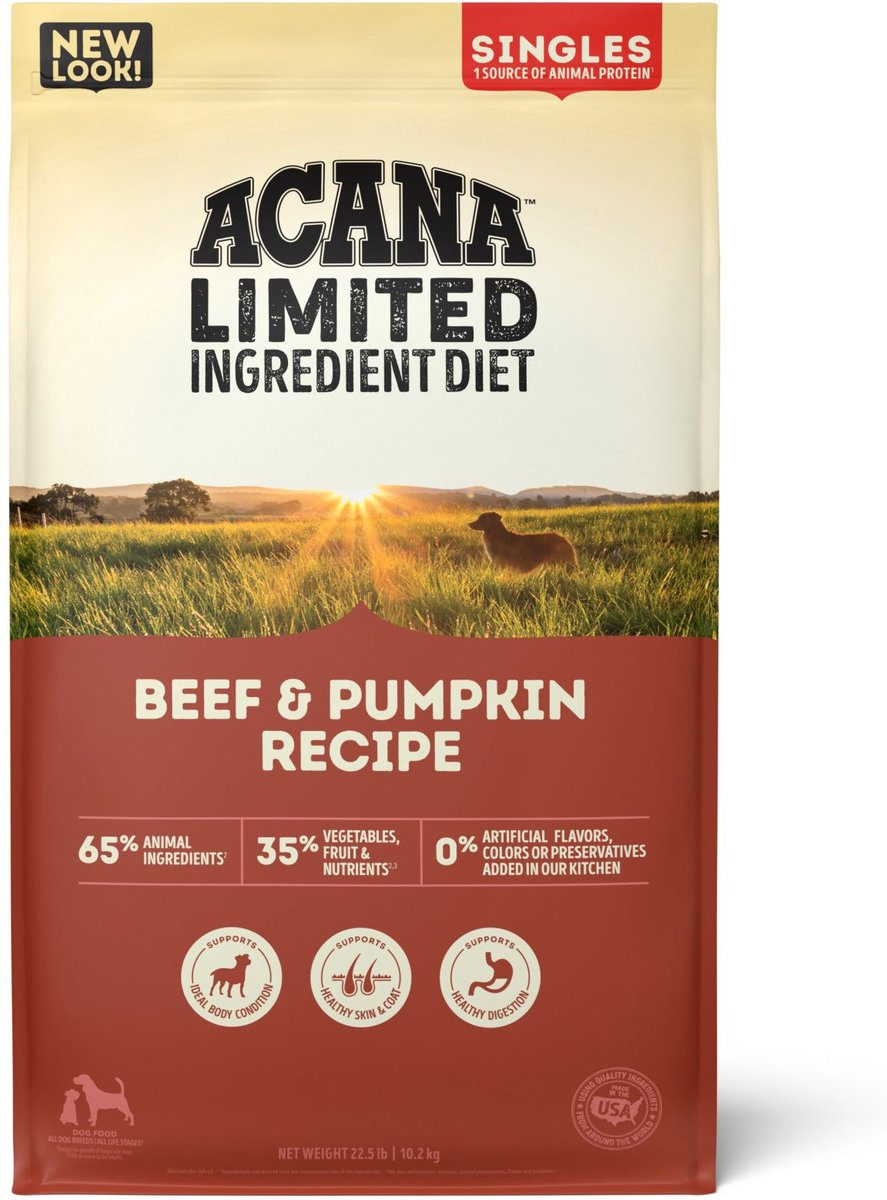 ACANA Singles Grain Free LID Beef & Pumpkin Dry Dog Food