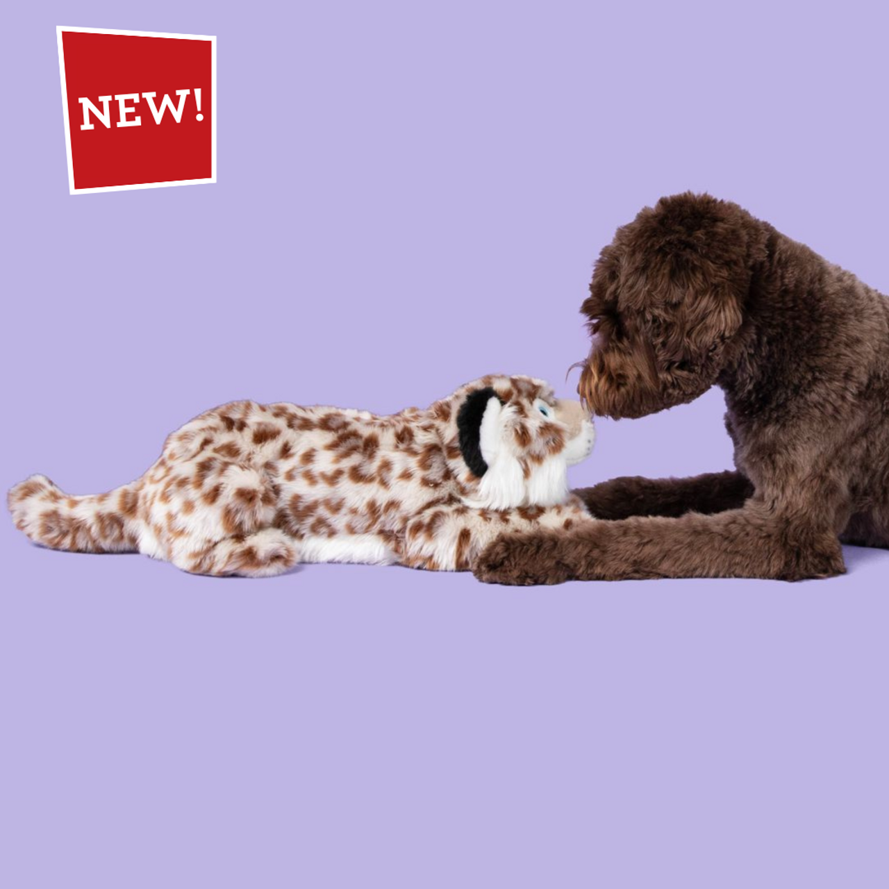 Fluff & Tuff "Mongo" - Snow Leopard Plush Dog Toy (discontinued)