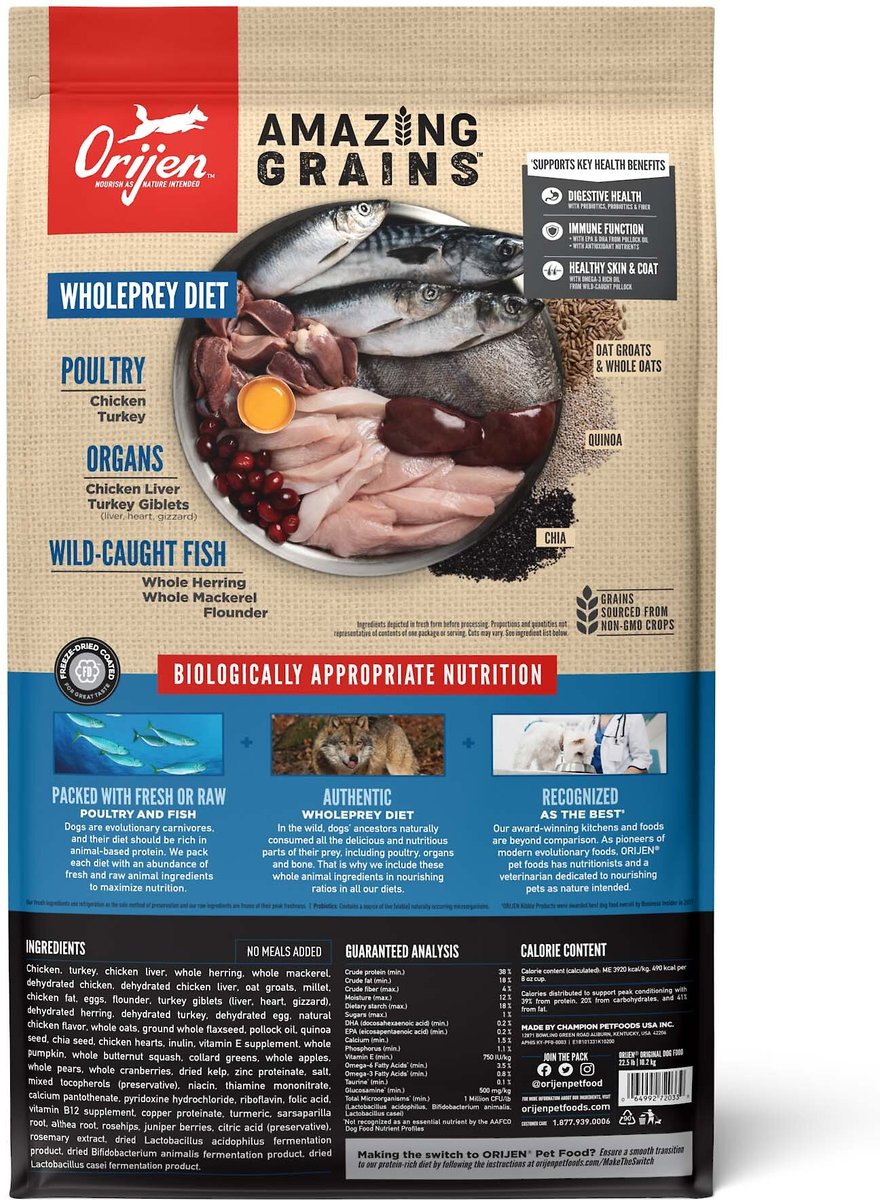 Orijen Dog Amazing Grains Original Dry Food