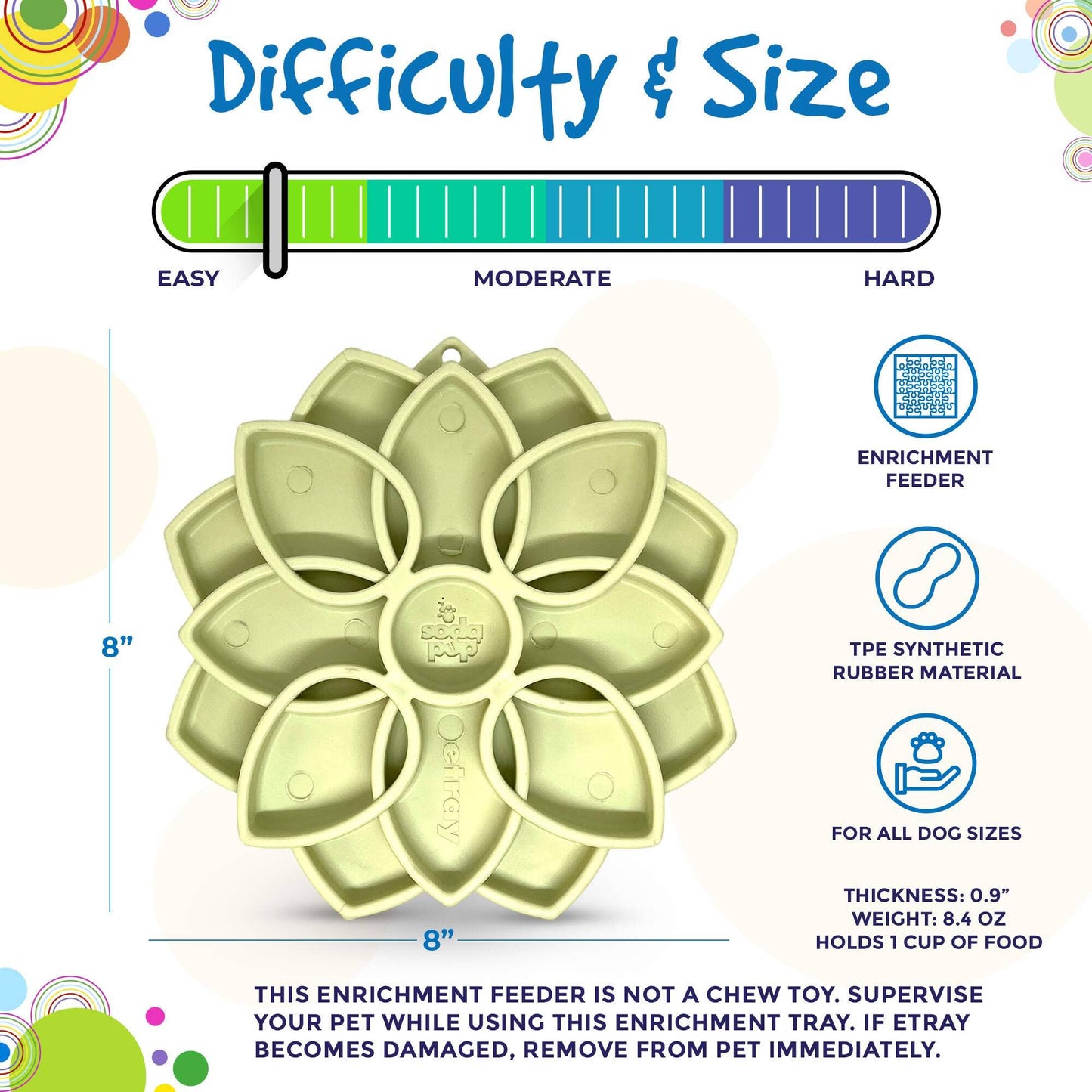 Mandala "Softie" eTray Enrichment Tray for Dogs