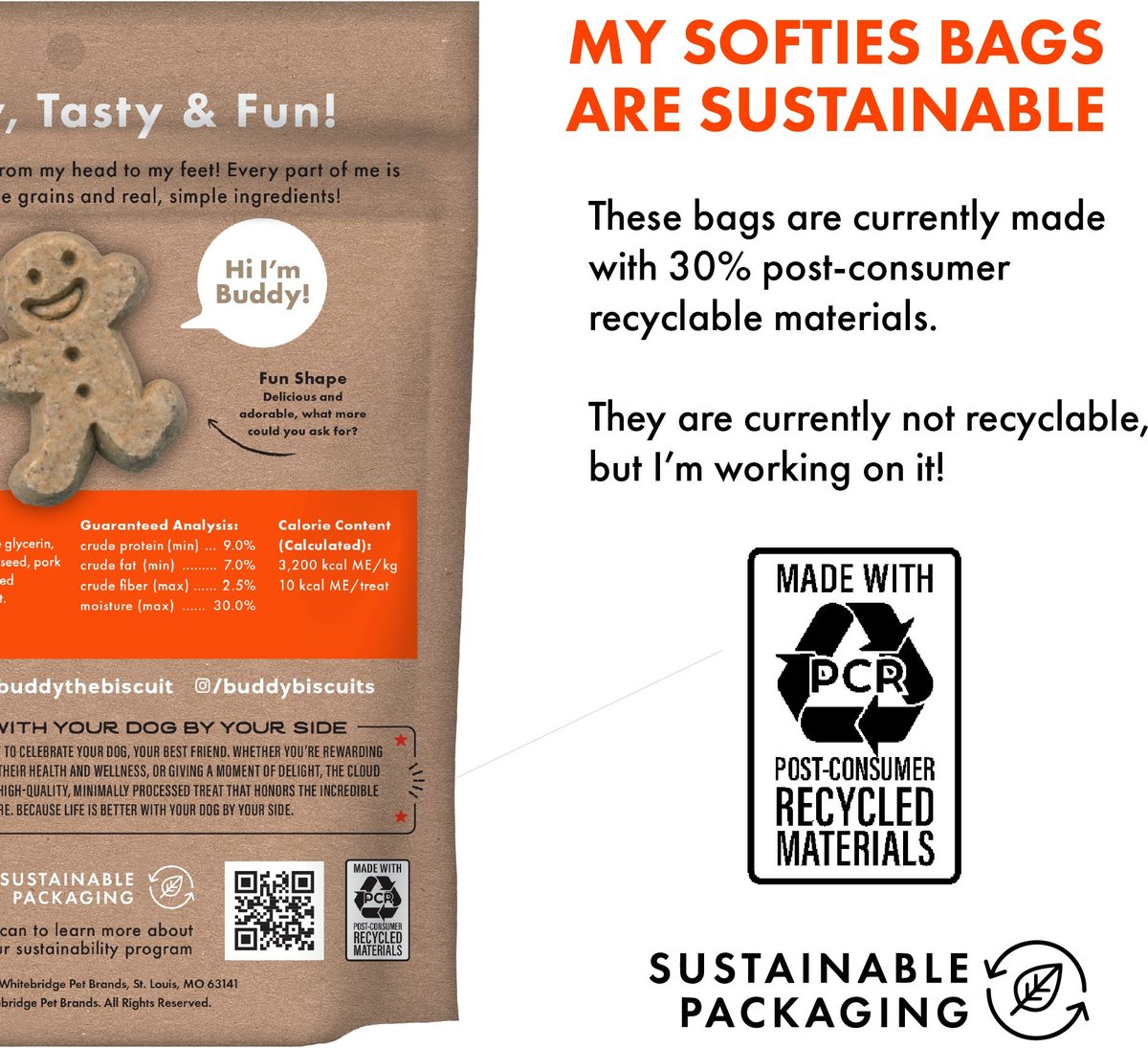 Buddy Biscuits Softies with Peanut Butter Soft & Chewy Dog Treats