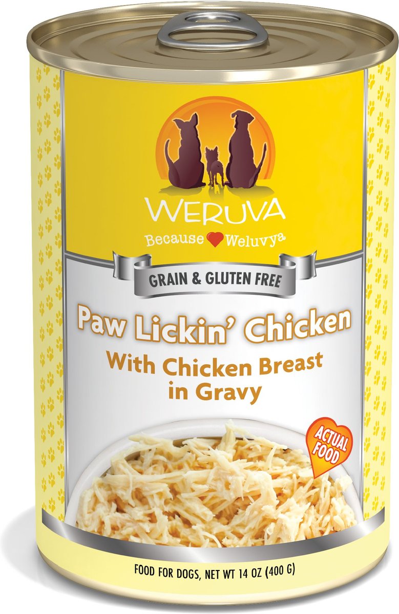 Weruva Dog Paw Lickin' Chicken in Gravy Grain-Free Canned Food