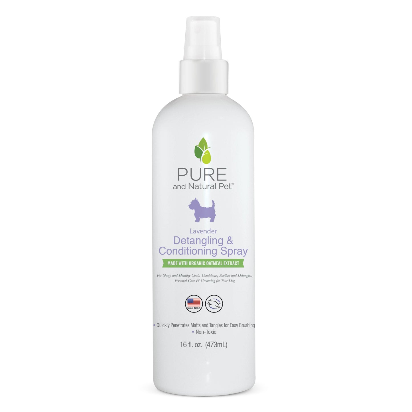 Pure and Natural Pet Detangling and Conditioning Spray for Dogs