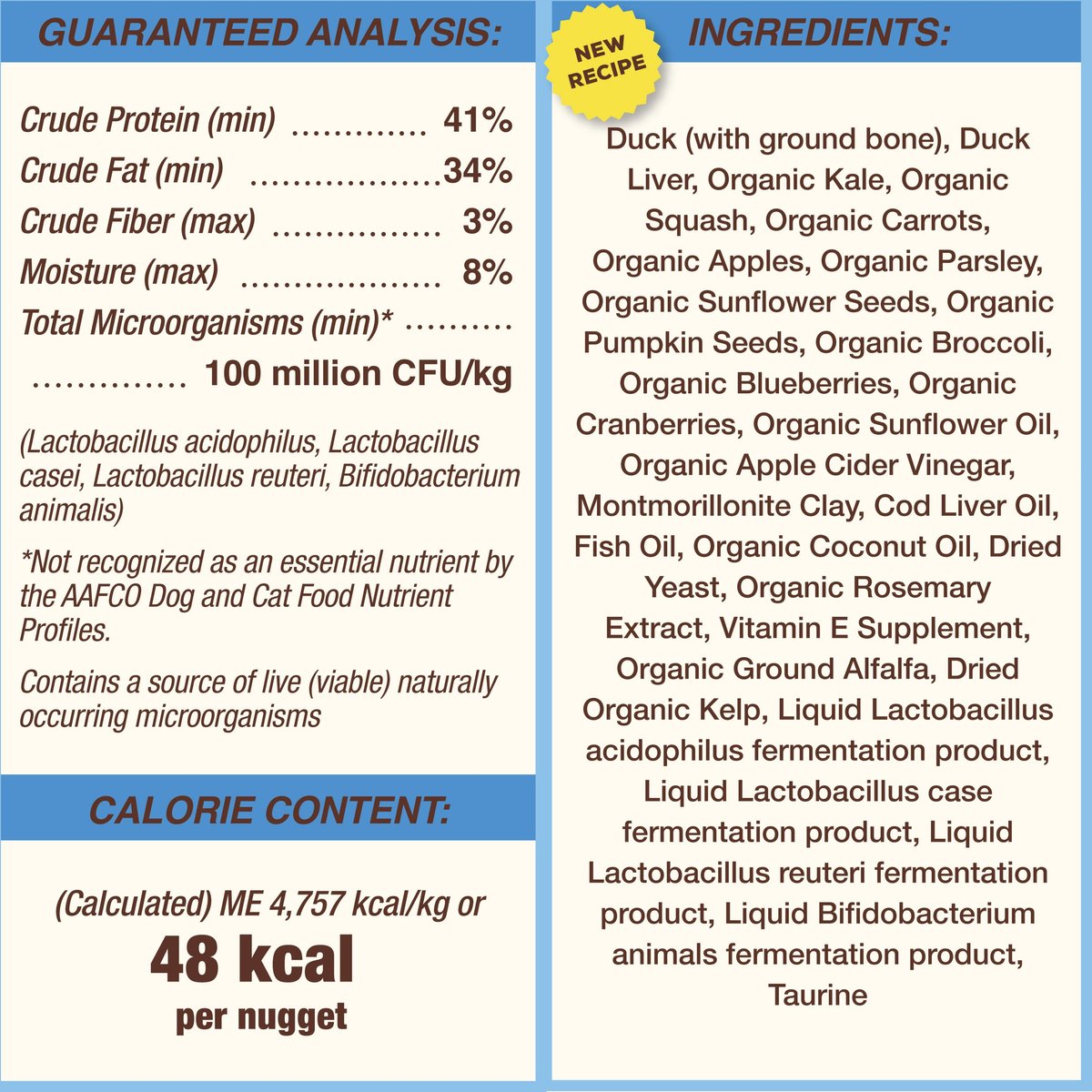 Primal Dog Freeze-Dried Grain Free Duck Recipe Nuggets