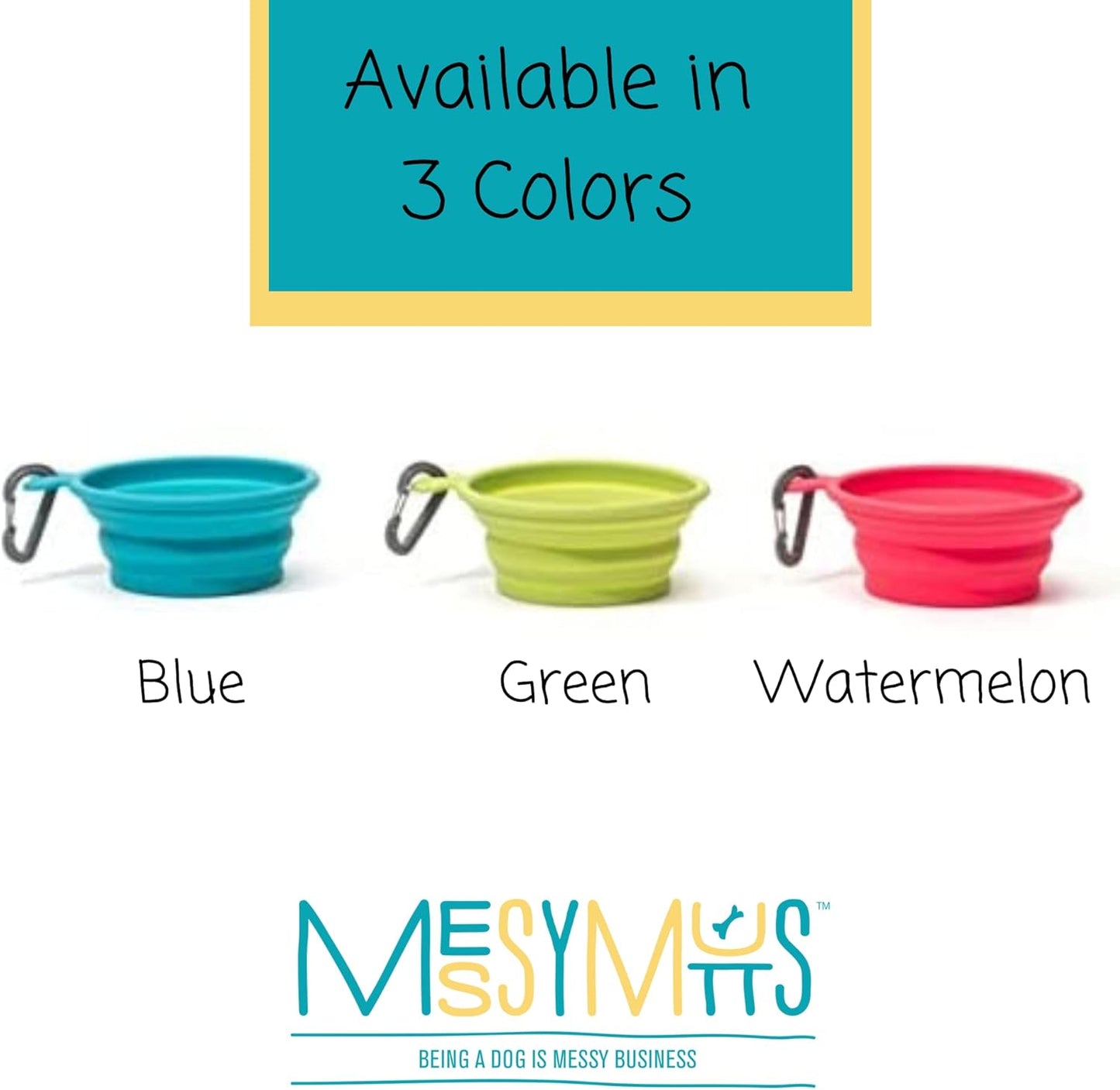 Messy Mutts Dog Silicone Collapsible Bowl
