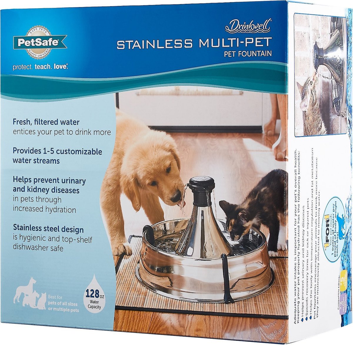 PetSafe Drinkwell 360 Dog and Cat Water Fountain, 128 oz.