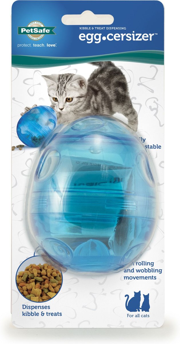 PetSafe Funkitty Egg-Cersizer Treat Dispenser Cat Toy