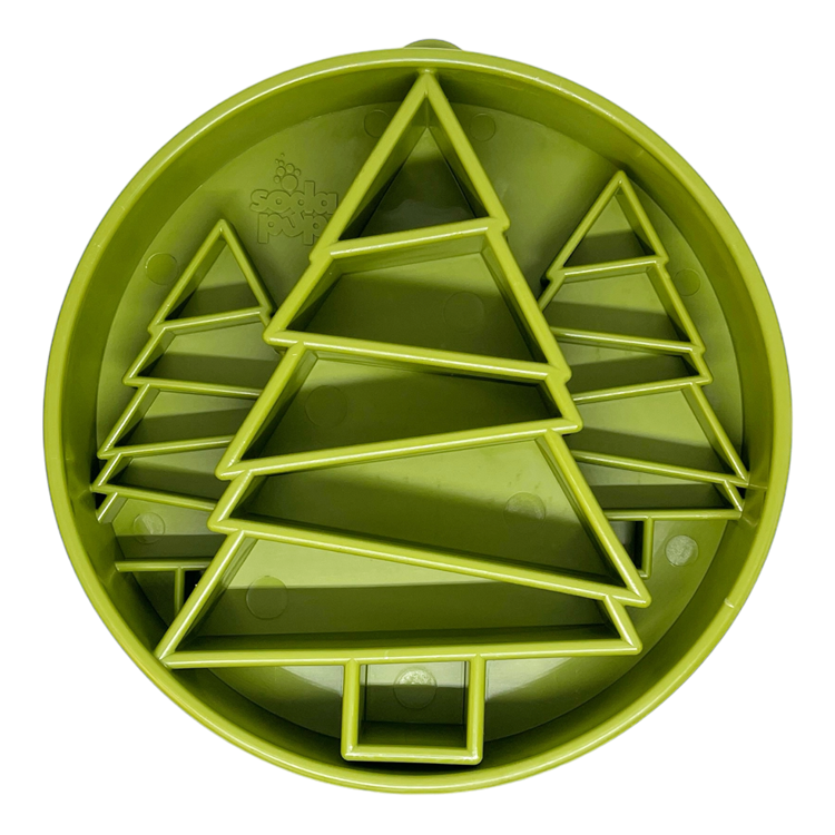 SodaPup Slow Feeder Bowl, Pine Tree