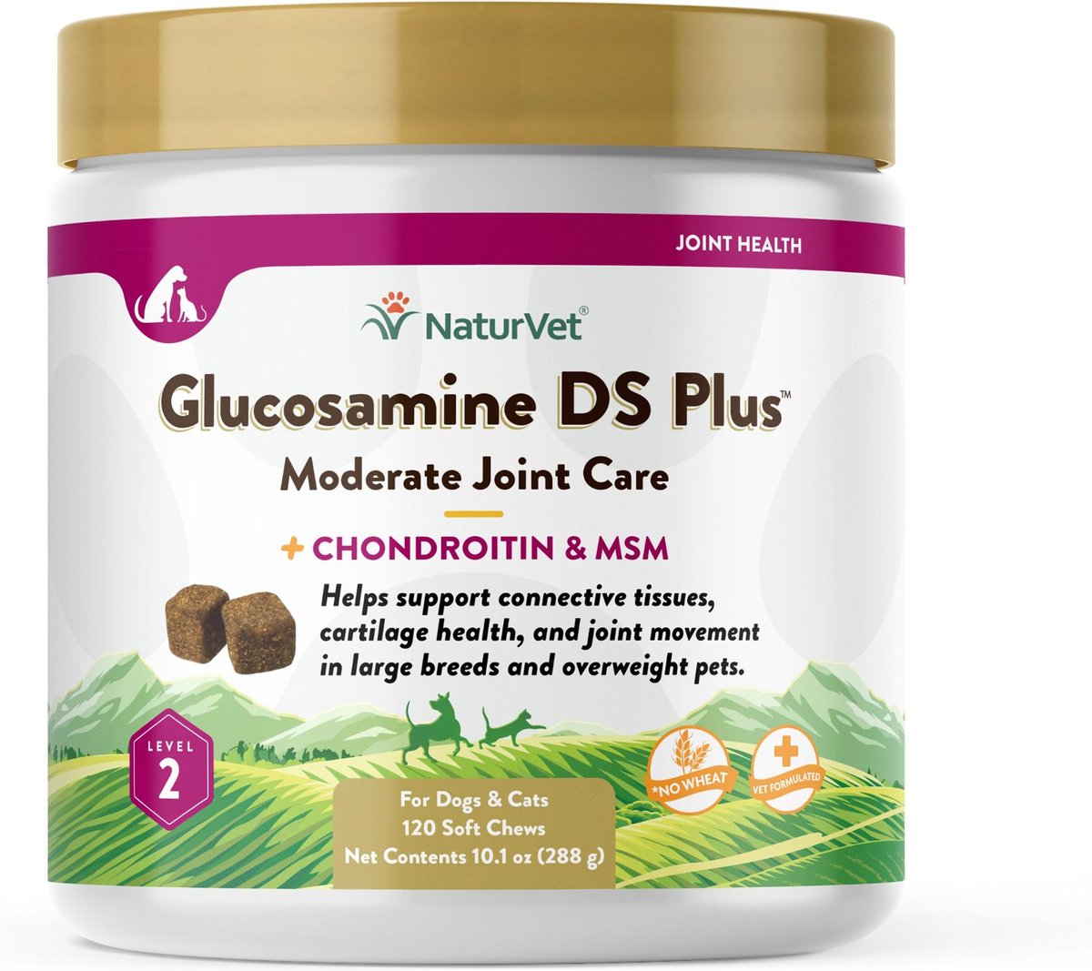 NaturVet Glucosamine DS Plus Moderate Joint Care Chews for Dogs and Cats