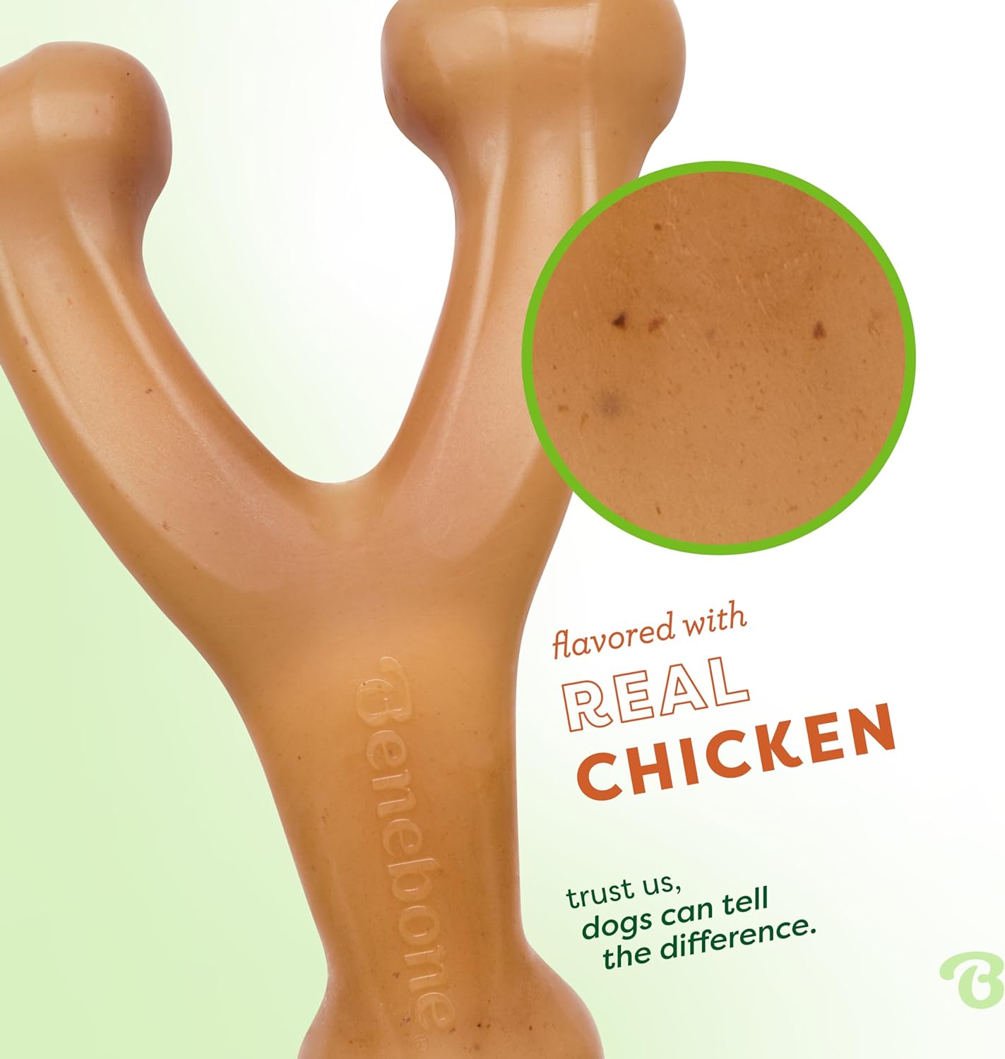 Benebone Dog Wishbone Chicken Flavor Chew Toy