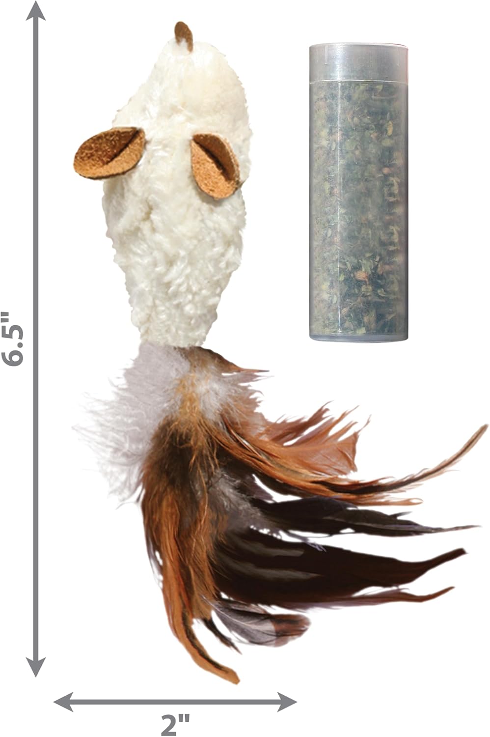 KONG Refillables Feather Mouse Catnip Cat Toy