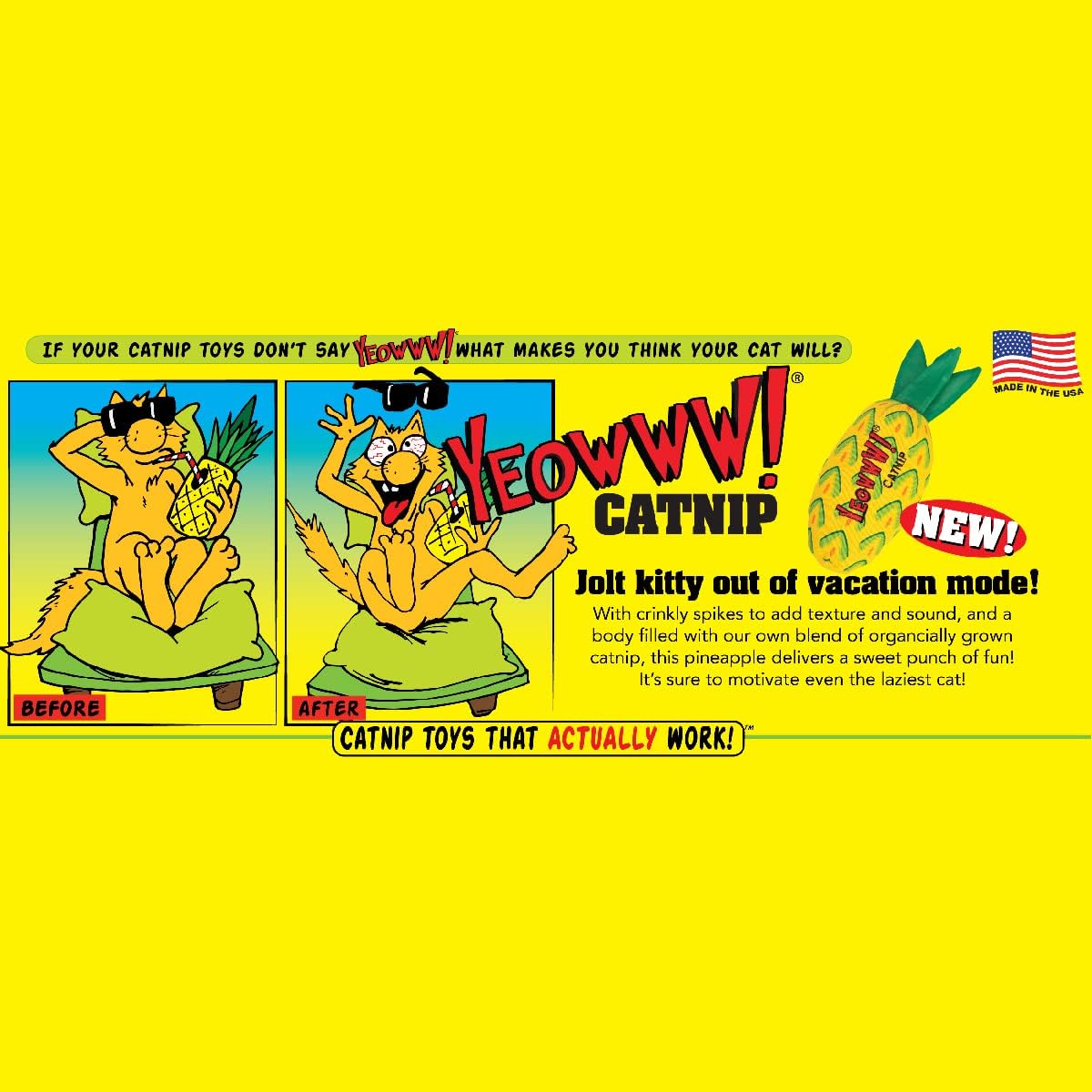 Yeowww! Catnip Pineapple Cat Toy