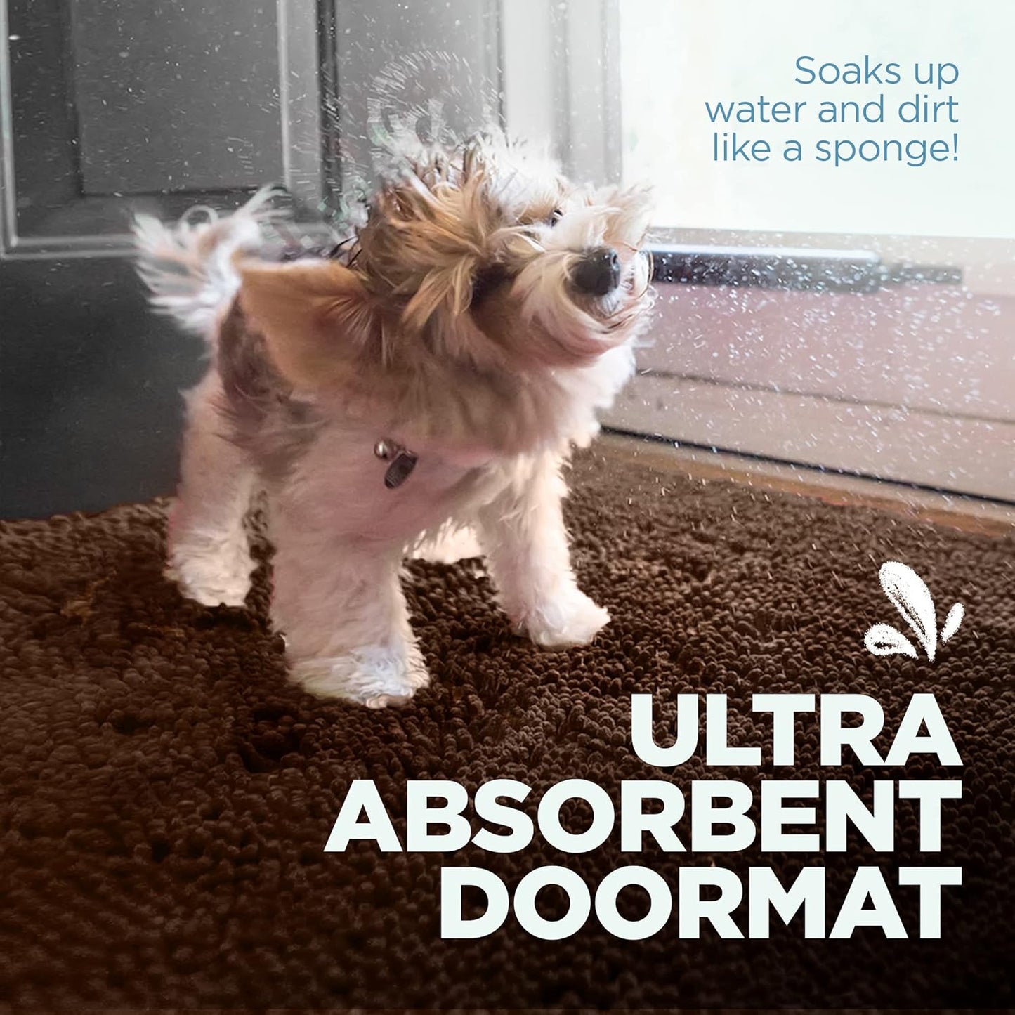 Soggy Doggy Ultra-Absorbent Doormat, Dark Chocolate