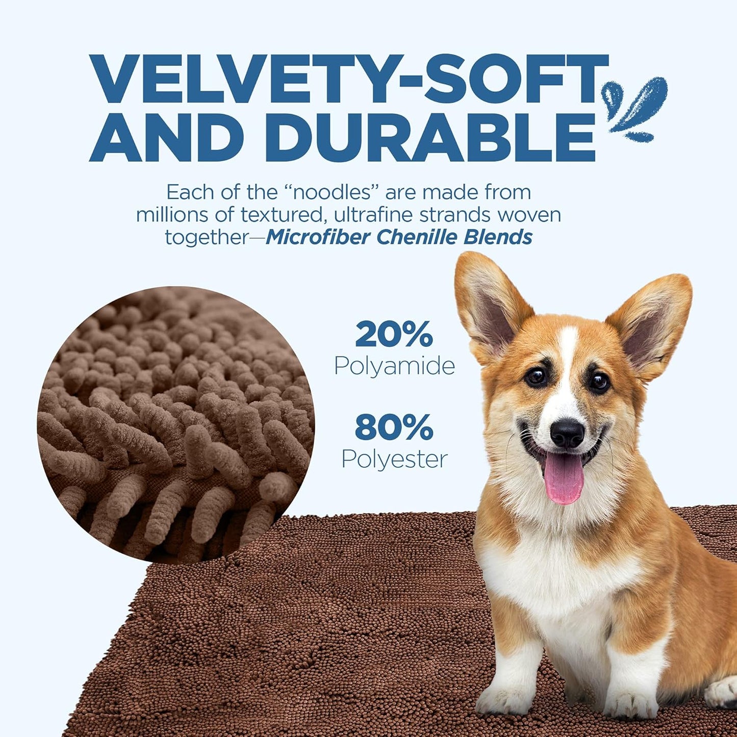 Soggy Doggy Ultra-Absorbent Doormat, Dark Chocolate