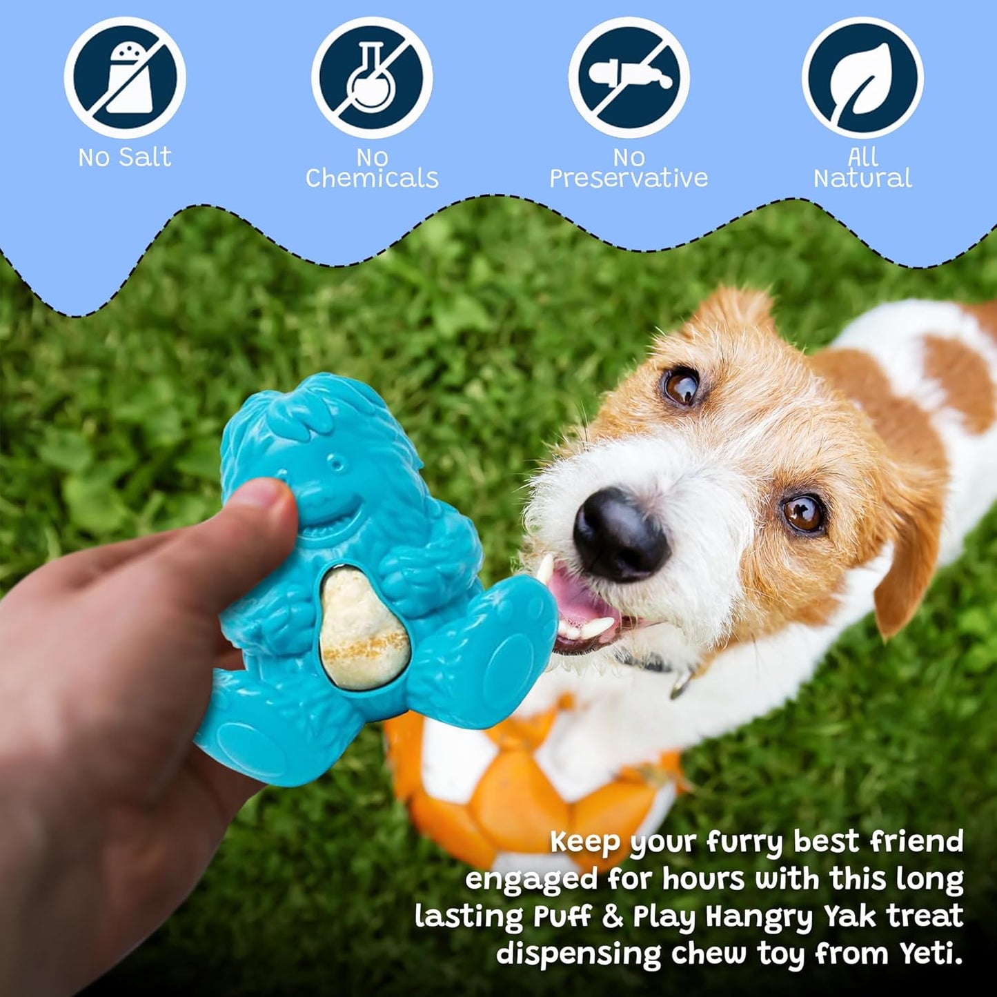 Yeti Dog Chew Puff & Play Hangry Yeti Dog Chew Treat Dispenser