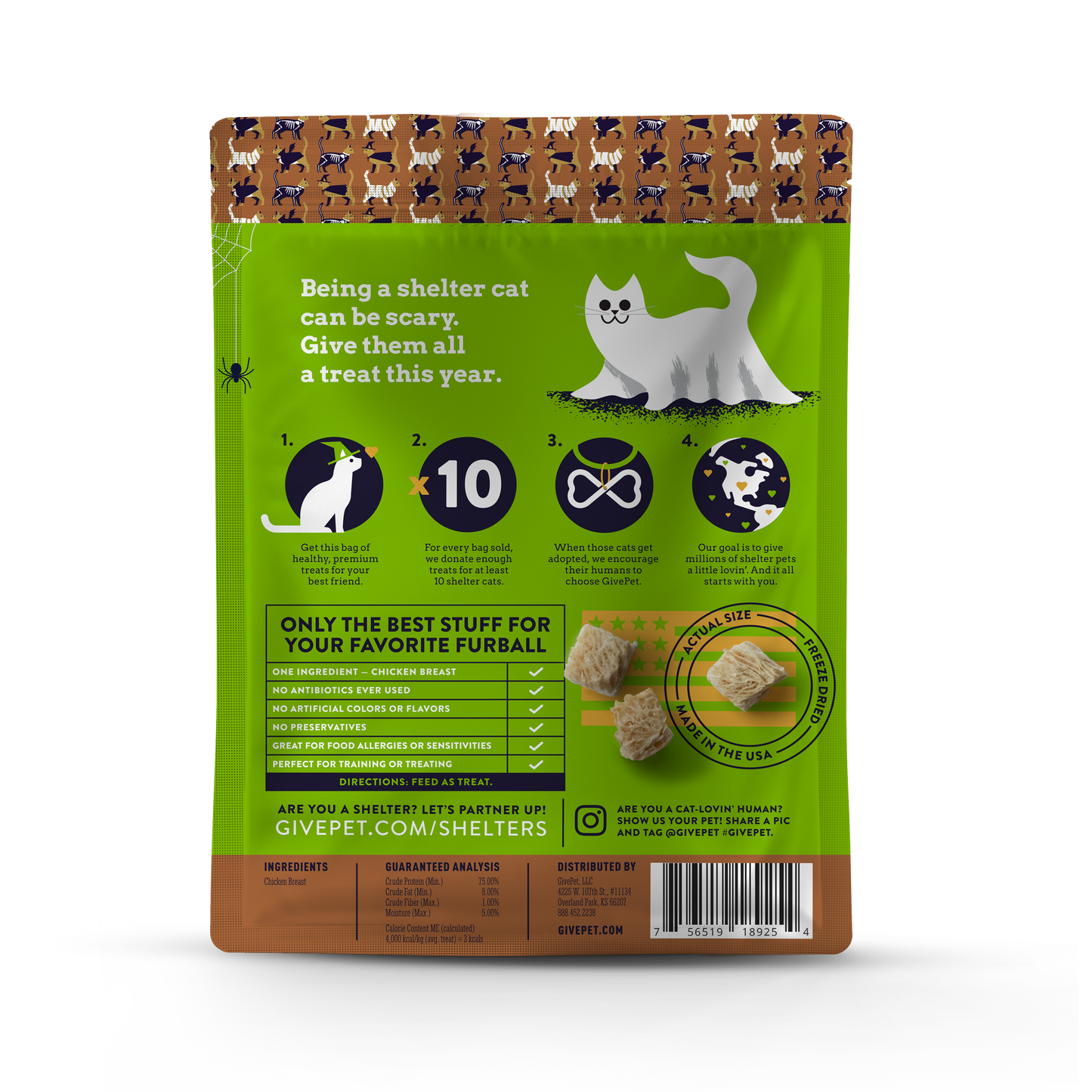 GivePet Halloween Purr-ty Freeze-Dried Cat Treats