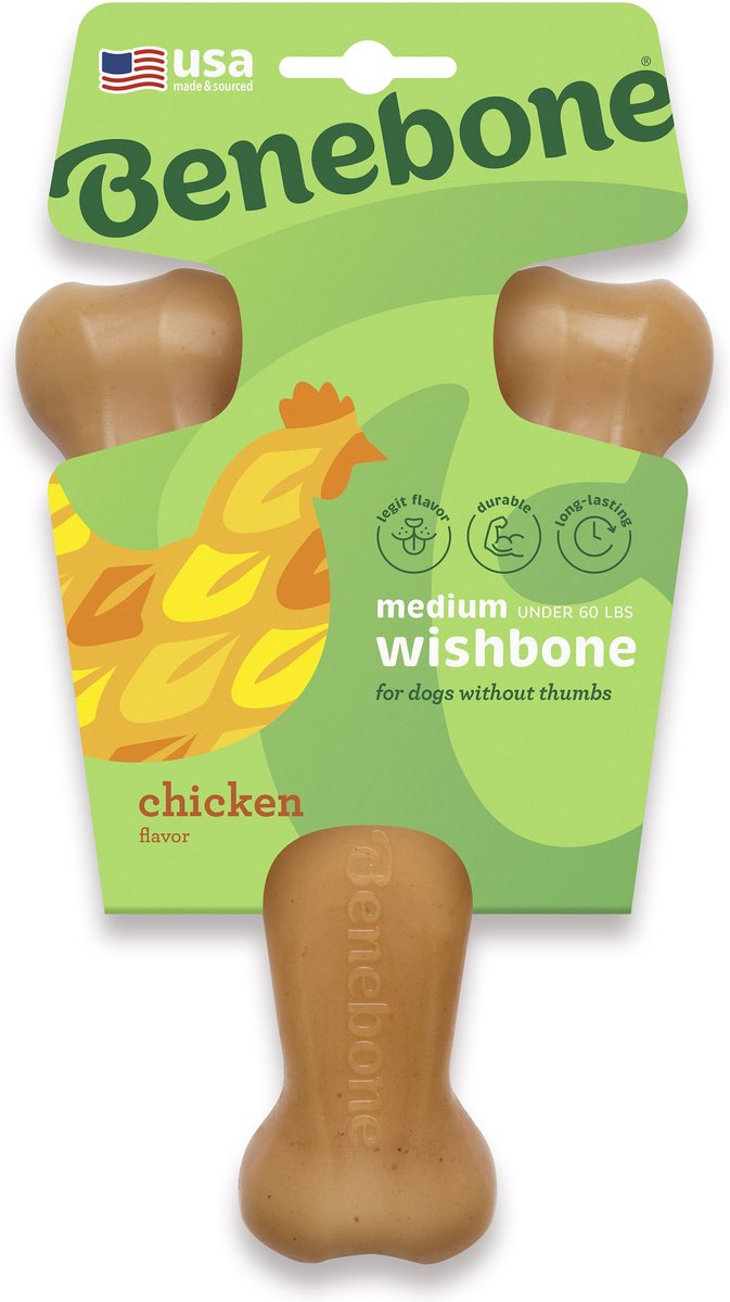 Benebone Dog Wishbone Chicken Flavor Chew Toy