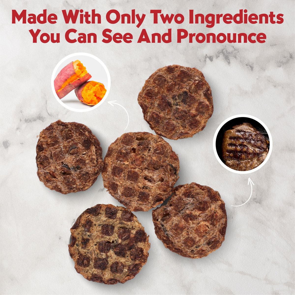 Vitafur Barkin Burger Nature's Beef Dehydrated Dog Treats