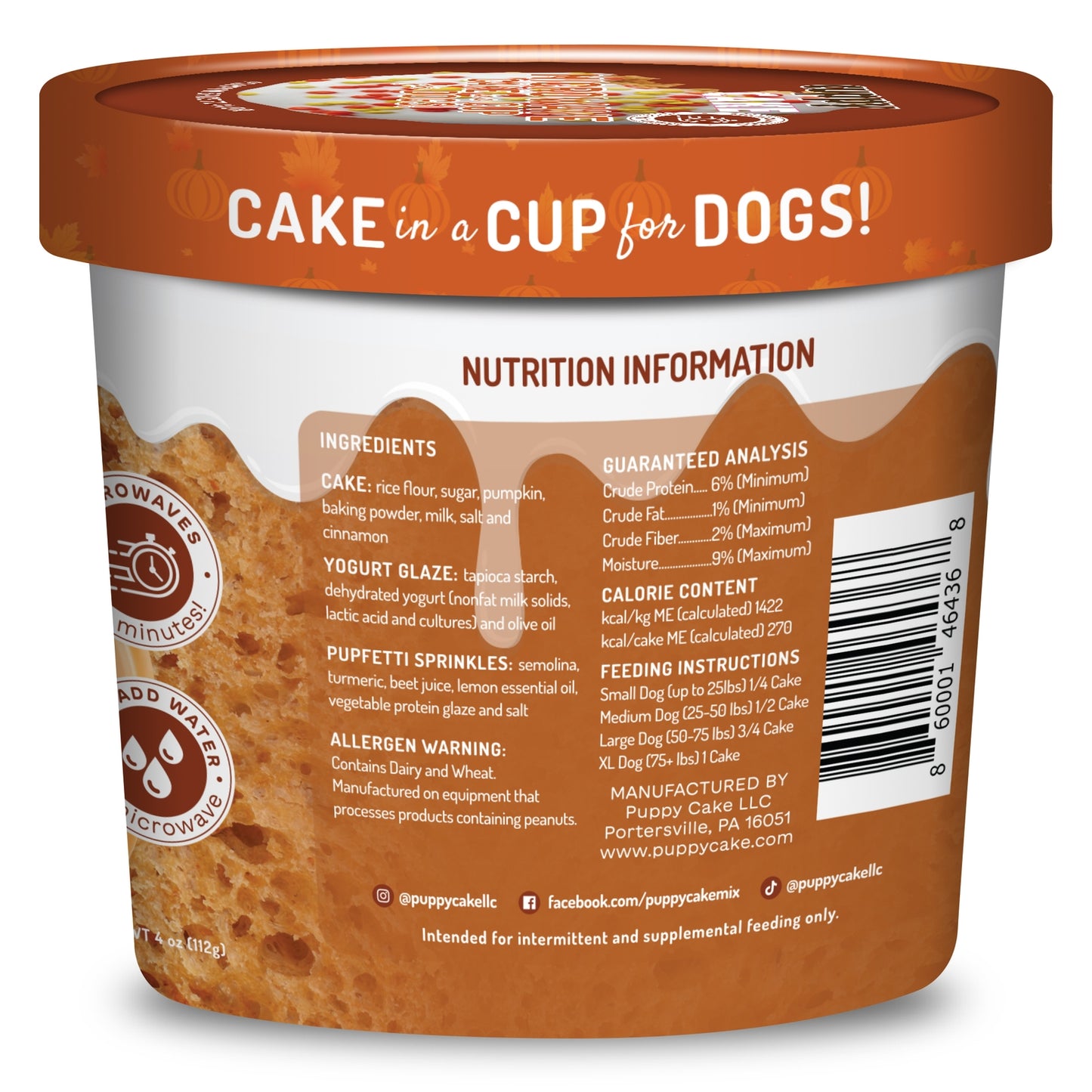 Cuppy Cake Dog Cake in a Cup