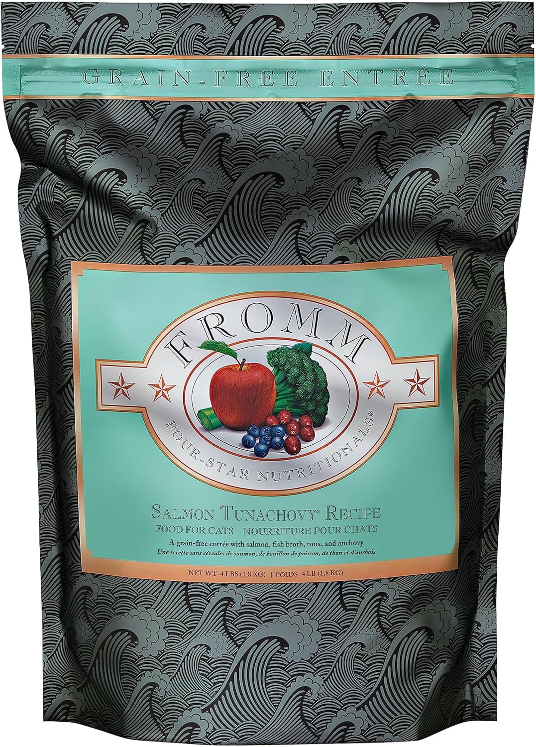 Fromm Four-Star Grain Free Salmon Tunachovy Dry Cat Food
