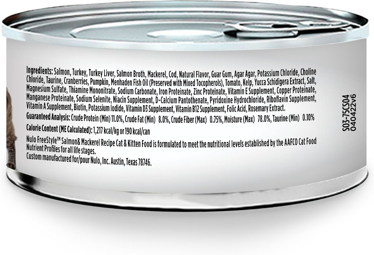 Nulo Freestyle Salmon and Mackerel Canned Cat Food