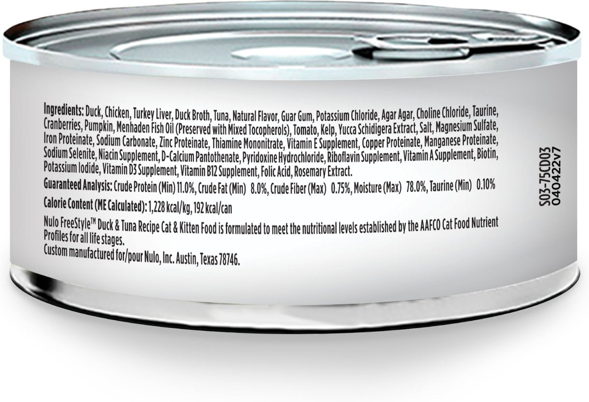 Nulo Freestyle Duck and Tuna Canned Cat Food