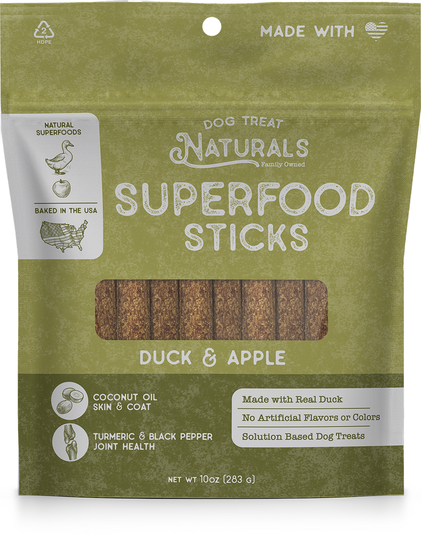 Dog Treat Naturals Superfood Sticks Duck & Apple Dog Treats