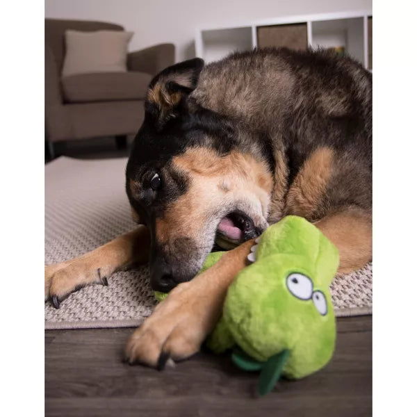 GoDog Hear Doggy Gator Silent Squeak Plush Dog Toy