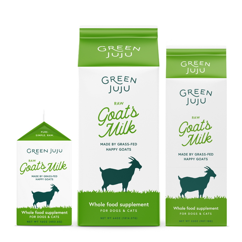 Green Juju Frozen Raw Goat's Milk for Dogs and Cats