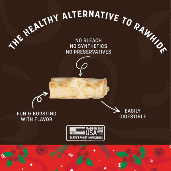 Earth Animal No-Hide Dog Holiday Feast Roll Treat