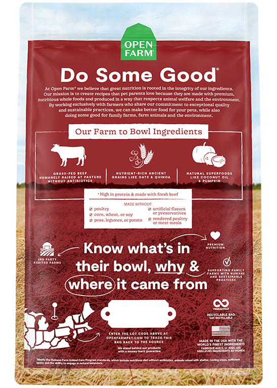 Open Farm Ancient Grains Grass-Fed Beef Dry Dog Food