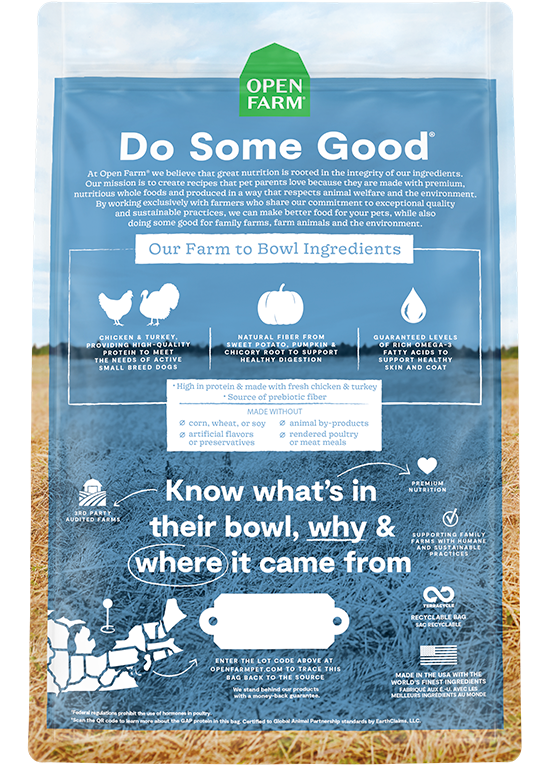 Open Farm Dog Grain Free Small Breed Chicken and Turkey Dry Food