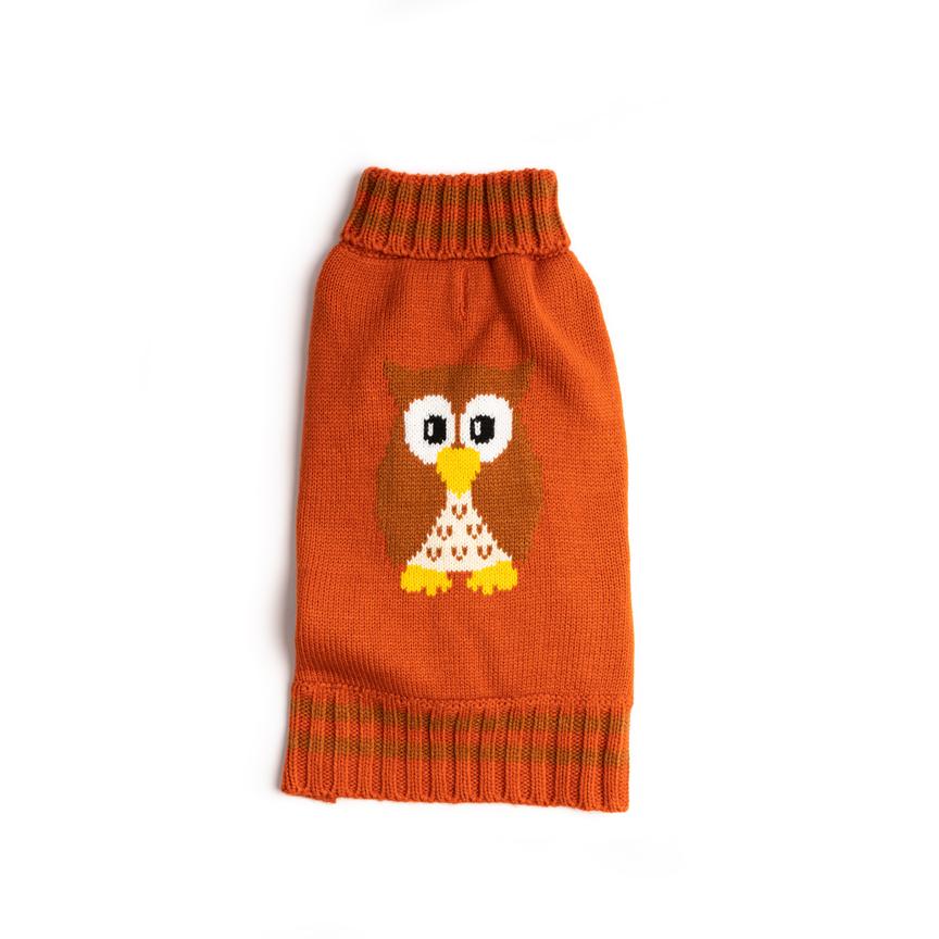 Fabdog Owl Turtleneck Dog Sweater