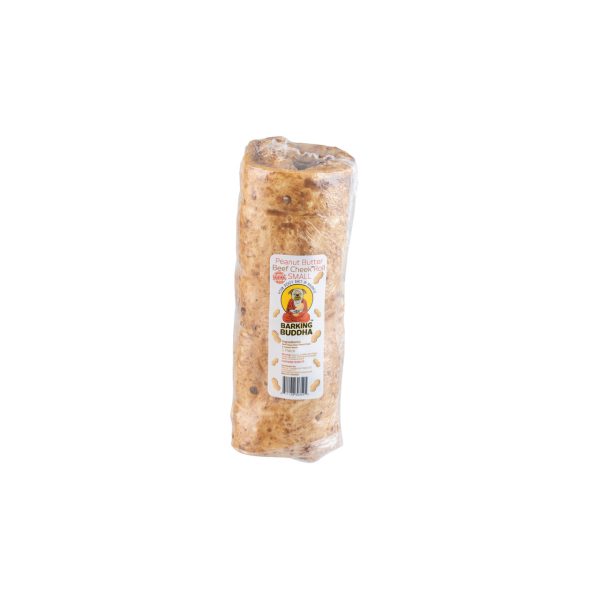 Barking Buddha Peanut Butter Beef Cheek Roll Dog Treat, Small
