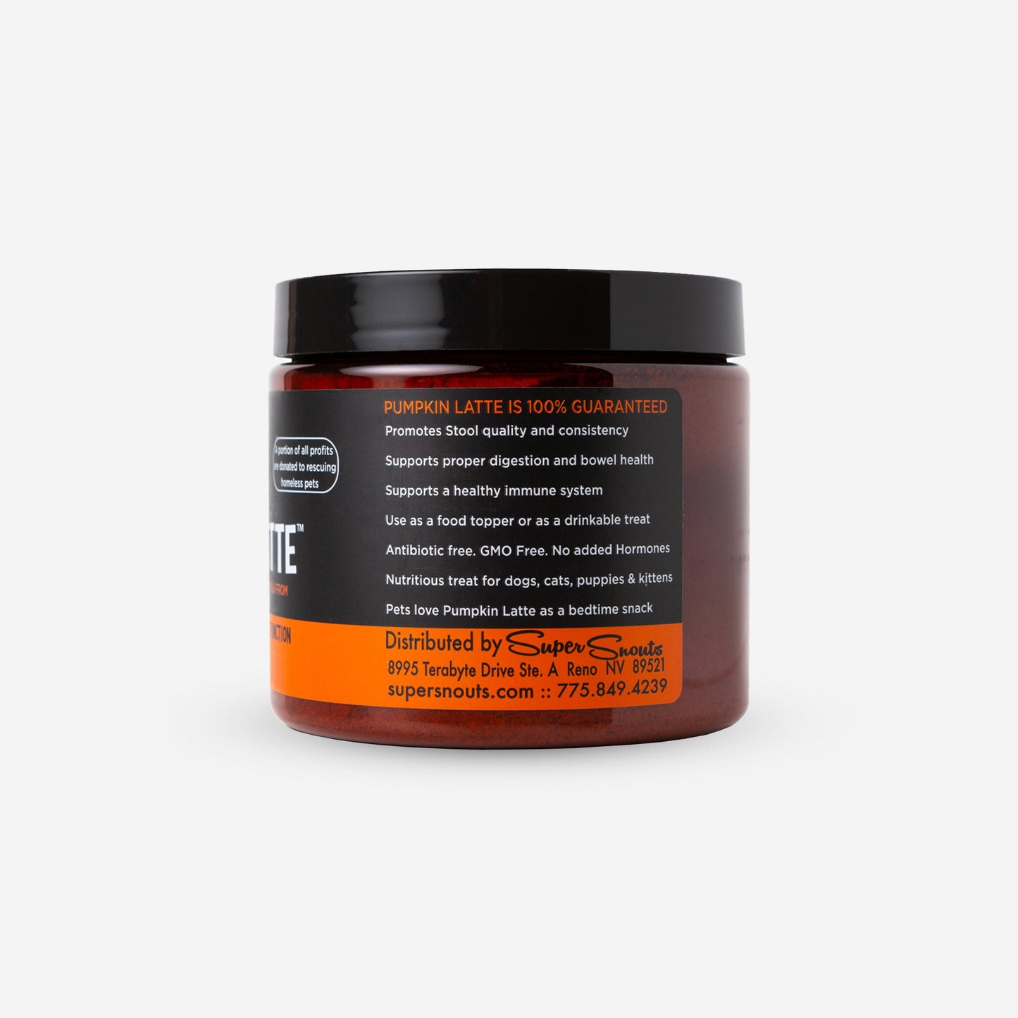 Super Snouts Pumpkin Latte Digestive Supplement for Dogs and Cats