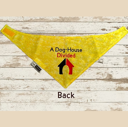 Lulu London A Dog House Divided Reversible Dog Bandana