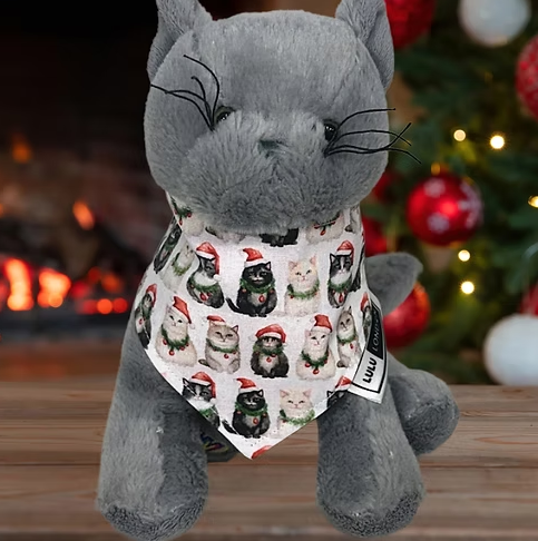 Lulu London Kitty Christmas Custom Reversible Cat Bandana